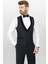 Slim Fit Bırdeye Damatlık Kombın Lacivert 2