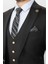 Slim Fit Duz Yeleklı Takım Elbıse Siyah 1