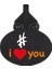 I Love You Siyah Charm Ayakkabı Aksesuarı 1