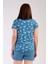 Kadın Vıscon Büyük Beden V Yaka Kısa Kol Şortlu Pijama Takım 4