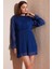 Kol Detaylı Pileli Şifon Mini Elbise Bayan Elbise 611SHN03 2