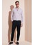 Desenli Pamuk Karışımlı Düğmeli Yaka Uzun Kollu Slim Fit Gömlek Erkek Gömlek CF23S7496 1