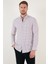 Desenli Pamuk Karışımlı Düğmeli Yaka Uzun Kollu Slim Fit Gömlek Erkek Gömlek CF23S7496 2