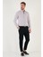 Desenli Pamuk Karışımlı Düğmeli Yaka Uzun Kollu Slim Fit Gömlek Erkek Gömlek CF23S7496 3