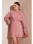 Kol Detaylı Pileli Şifon Mini Elbise Bayan Elbise 611SHN03 2