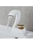 Gold Beyaz Güverte Monte Tek Delik Şelale Havza Banyo Lavabo Musluğu Sıcak ve Soğuk 4