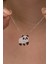 925 Ayar Gümüş Rose Kaplama Zirkon Taşlı Panda Kolye 1