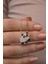 925 Ayar Gümüş Rose Kaplama Zirkon Taşlı Panda Kolye 3