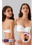 2'li Paket Beyaz 6803 Verona Soft Push Up Yarı Destekli Straplez Sütyen Set 1