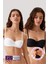 2'li Paket Siyah-Beyaz 6803 Verona Soft Push Up Yarı Destekli Straplez Sütyen Set 1