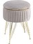 Bianco Metal Ayaklı Sehpalı Puf Altın Bej (Gold Beige) 2