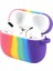 Apple Airpods Pro 1. Nesil Silikon Koruma Kılıfı Rainbow Kopçalı Koruyucu Kılıf 2