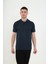 Baba Yakalı Cepli Desenli Model Klasik Kesim T-Shirt 1
