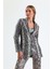 Ici Astarlı Leopar Desenli Abiye Pul Payet Ceket | CKT34264 1