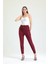 Beli ve Paçaları Lastikli Süet Pantolon | PNT33895 Bordo 4
