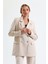 Içi Astarlı Hürrem Kumaş Oversize Blazer Ceket | CKT34236 Taş 1