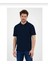 Lacivert %100 Pamuk Slim Fit Polo Yaka T-Shirt 1