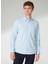 Slim Fit Klasik Gömlek Yaka Düz Mavi Erkek Gömlek 23GM09 3