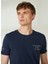 Bisiklet Yaka Mavi Erkek T-Shirt FM23S16TGBLUE 1