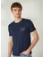 Bisiklet Yaka Mavi Erkek T-Shirt FM23S16TGBLUE 3