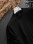 Long Fit Dokulu Basic T-Shirt Siyah 2