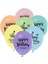 Balon Happy Bırthday Makaron Rengarenk P100 1