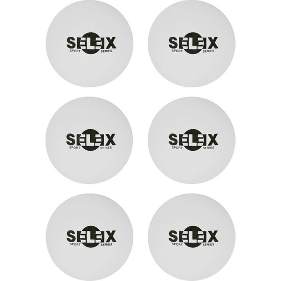 Selex 6'lı Deluxe Pinpon Topu Masa Tenisi Topu Özel Kutusunda 6 Adet Beyaz
