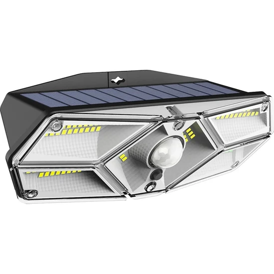 Greentech GT-SL13 Güneş Enerjili Hareket Sensörlü 6 Taraflı 104 LED Aydınlatma