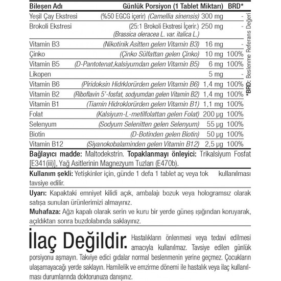 Canfeza Sezgin Brokoli Yeşil Çay Ekstresi Likopen Çinko Fiyatı