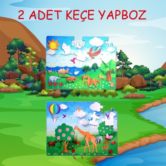 Lisinya LISINYA247  Origami 5+ Keçe Yapboz - 5 Yaş Puzzle