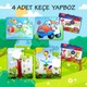 Lisinya LISINYA247 4 Set - 48 Parça  Uçak, Araba ve Zürafa 3+ Keçe Yapboz - 3 Yaş Puzzle