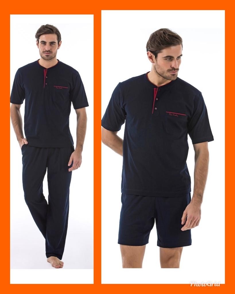 Pierre Cardin 5370 Pijama Şort 3 Lü Damat Çeyiz Seti görsel 2