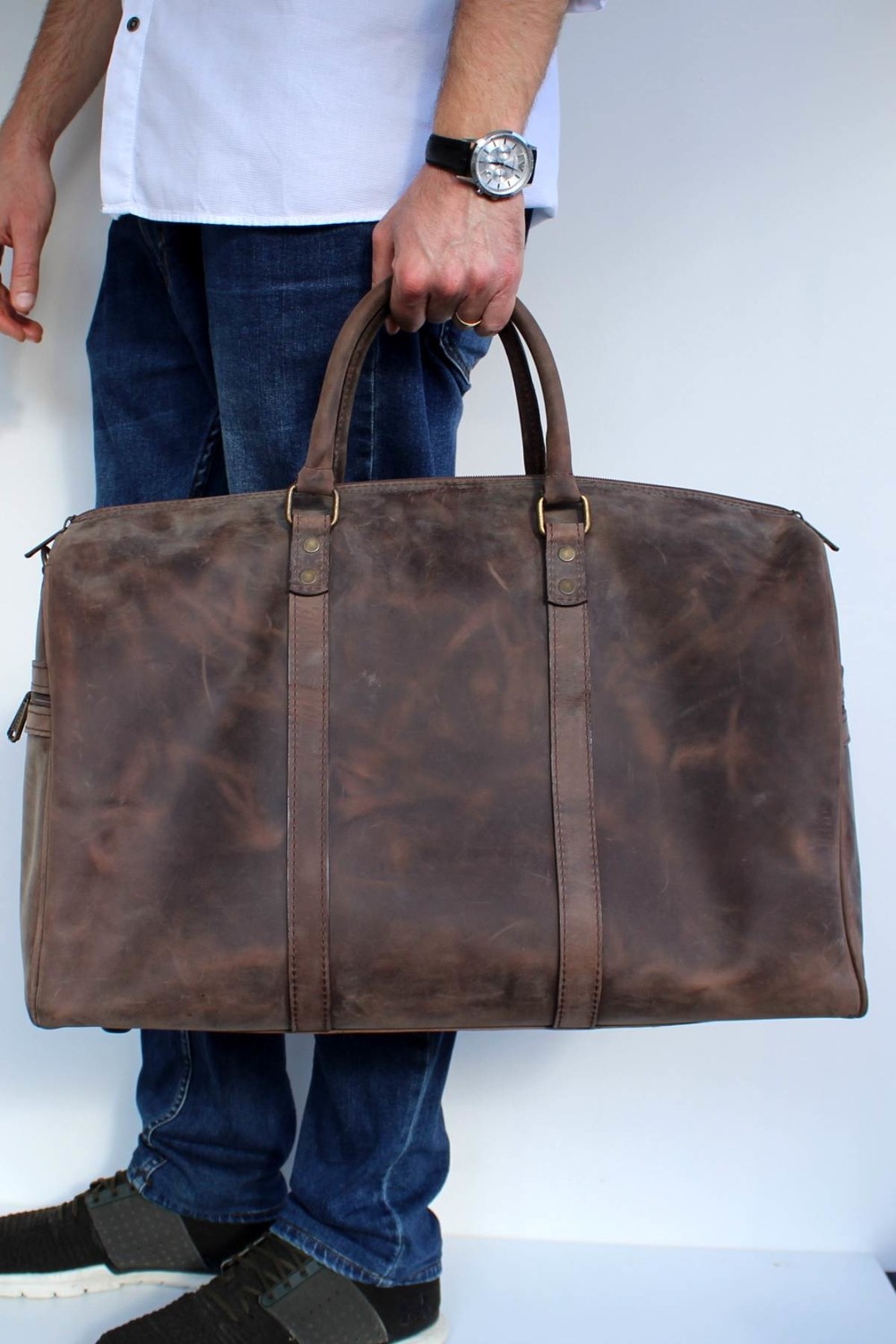 Lydos Bag Heron Retro Deri Seyahat Çantası