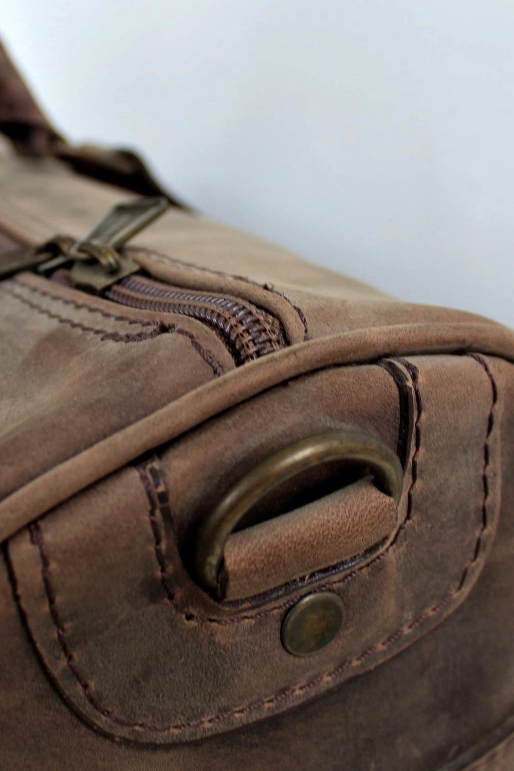 Lydos Bag Heron Retro Deri Seyahat Çantası görsel 3