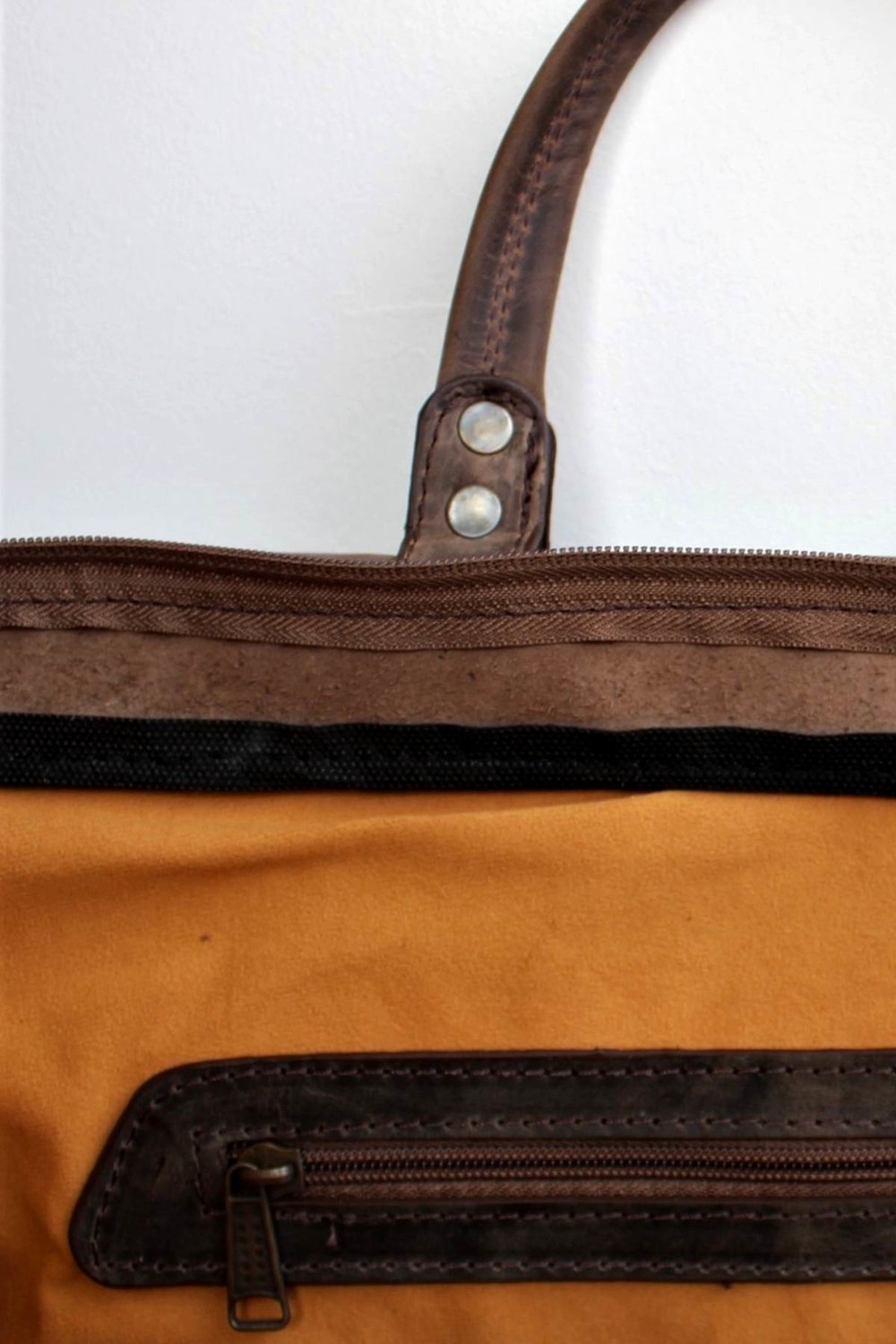 Lydos Bag Heron Retro Deri Seyahat Çantası görsel 5