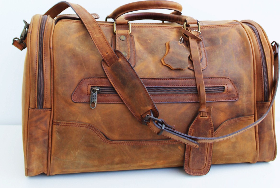 Lydos Bag Felix Retro Deri Seyahat Çantası görsel 2