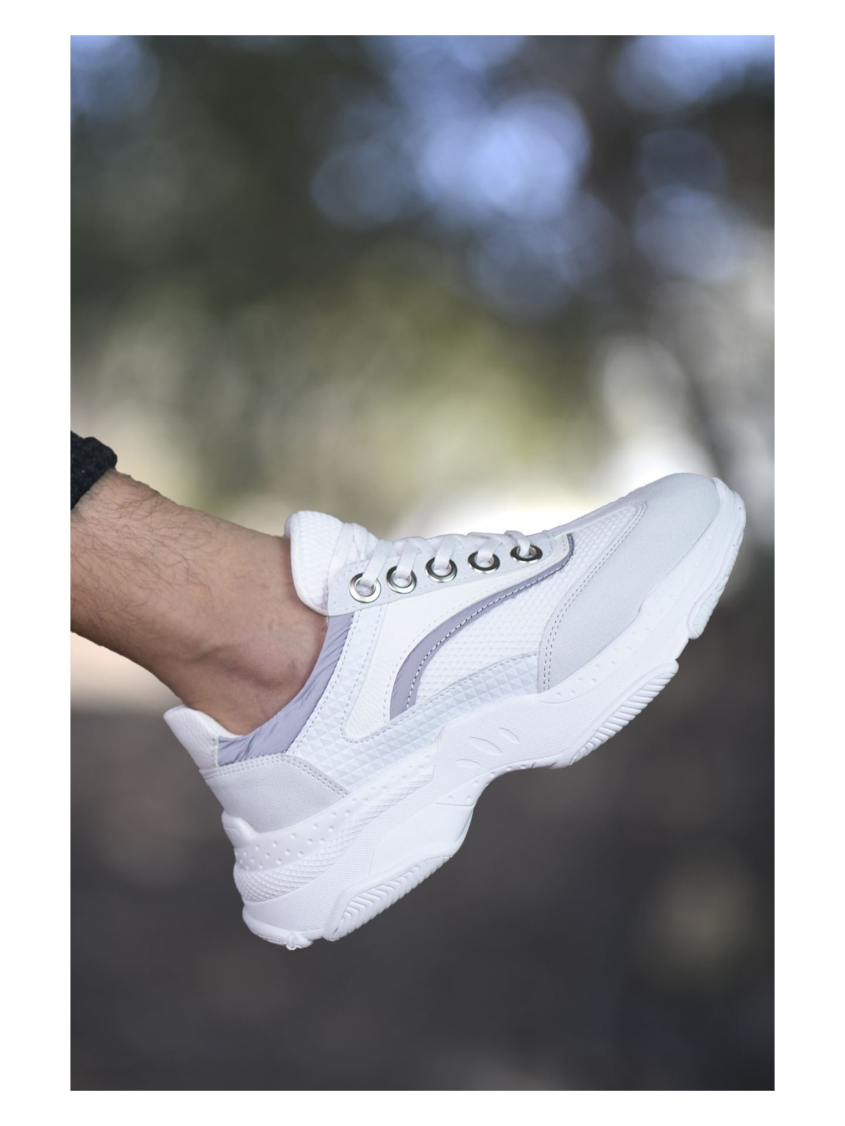 Riccon Siyah Fileli Erkek Sneaker 0012157A - Görsel 4