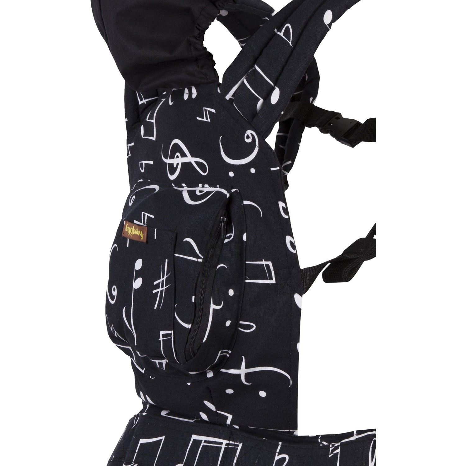 Egg Baby Ergonomik Kanguru Bebek Taşıma Siyah Nota Desenli