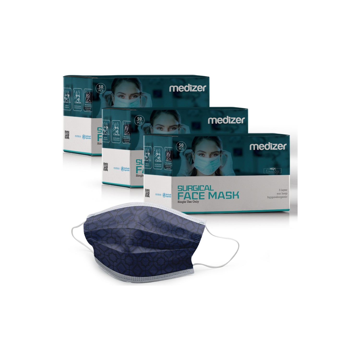 Medizer Full Ultrasonik Cerrahi Ağız Maskesi 3 Katlı Fiyatı
