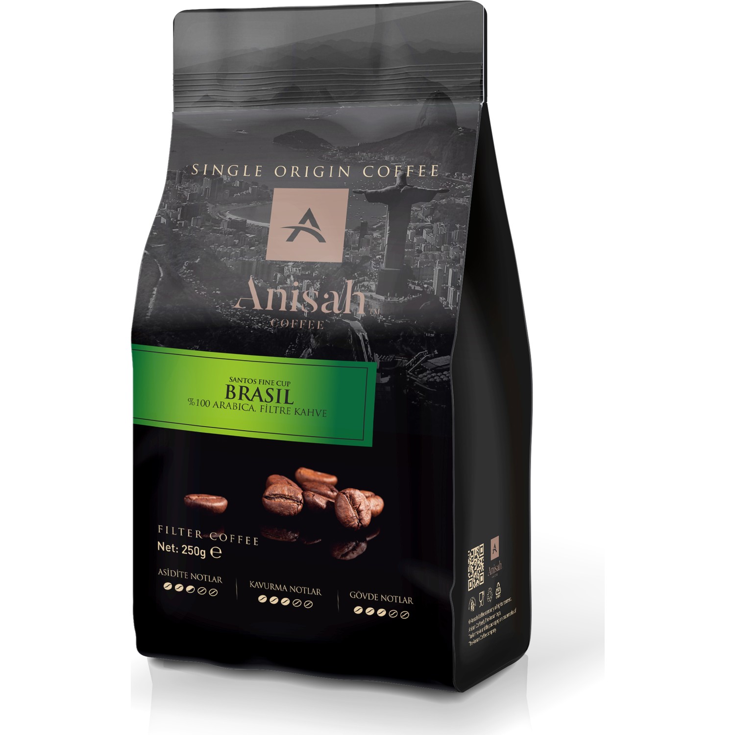 Anisah Brezilya Filtre Kahve 250 Gr Çekirdek (Öğütülmemiş) Fiyatı