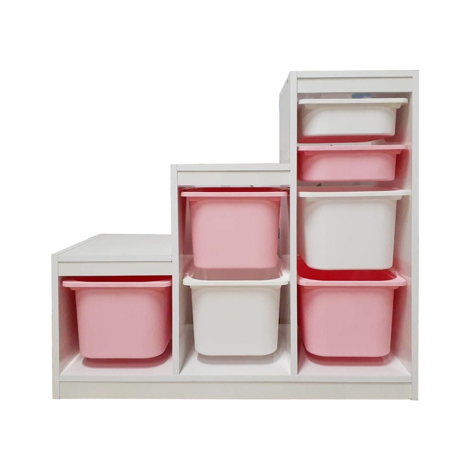 Alyans Montessori Çok Amaçlı Oyuncak DolabıBeyaz Pembe Fiyatı