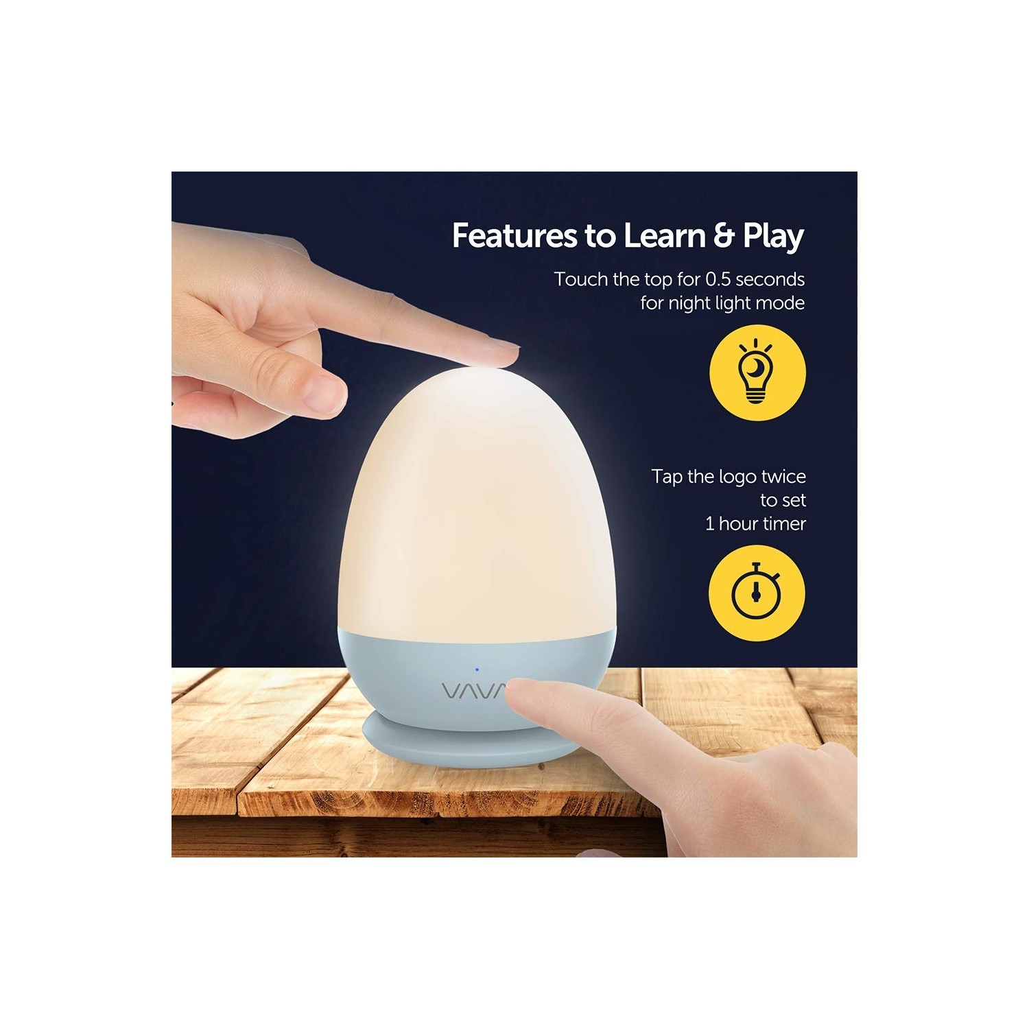 Vava Home VACL006 Şarjlı Bebek Gece Lambası (Yurt