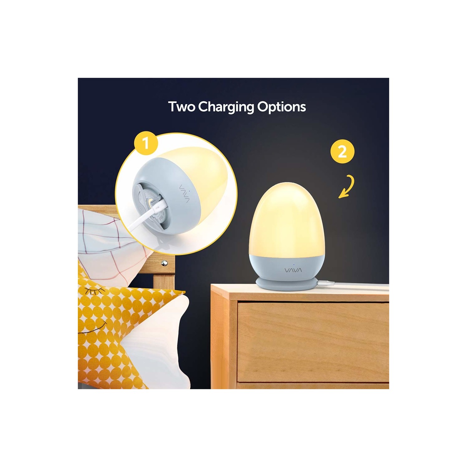 Vava Home VACL006 Şarjlı Bebek Gece Lambası (Yurt