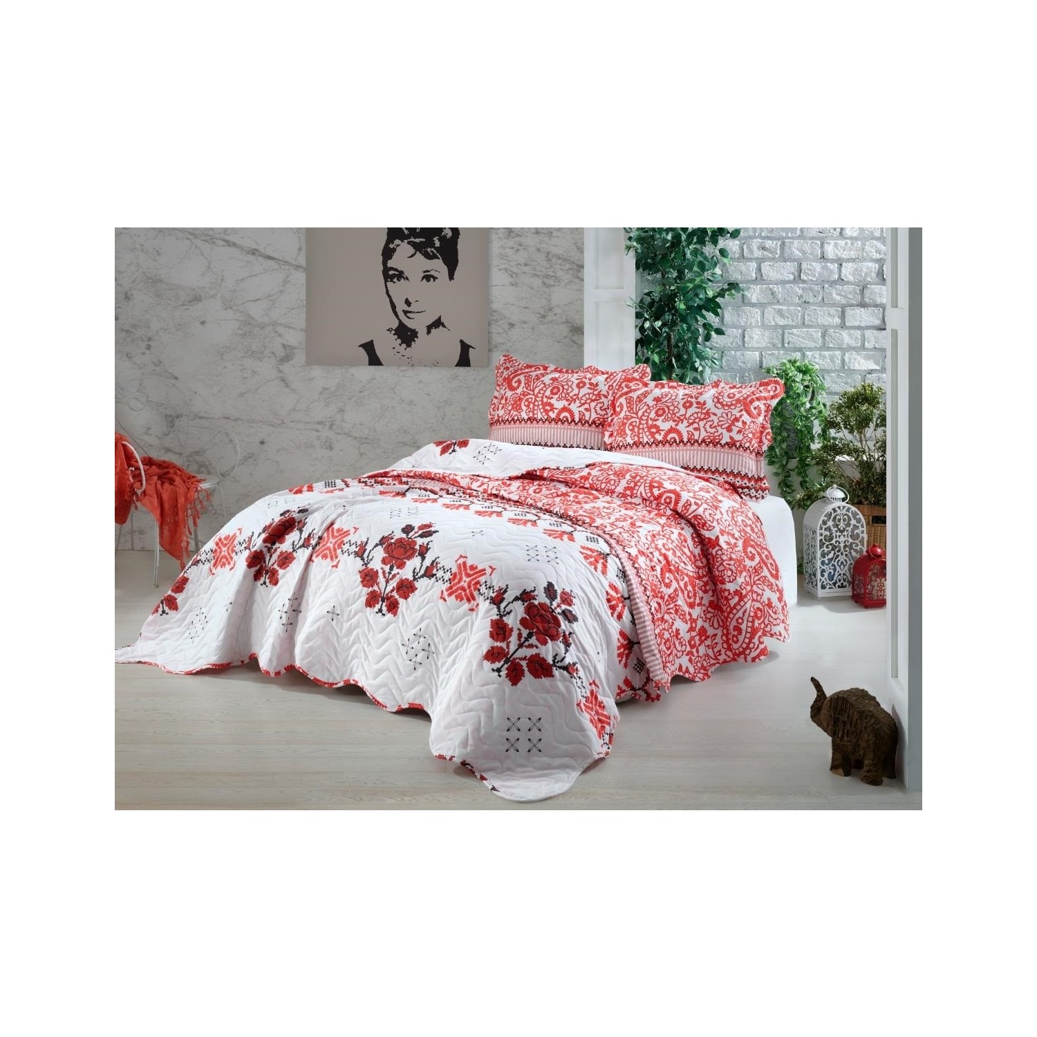 Soley Quince Daily Ranforce Kapitoneli Yatak Örtüsü Fiyatı