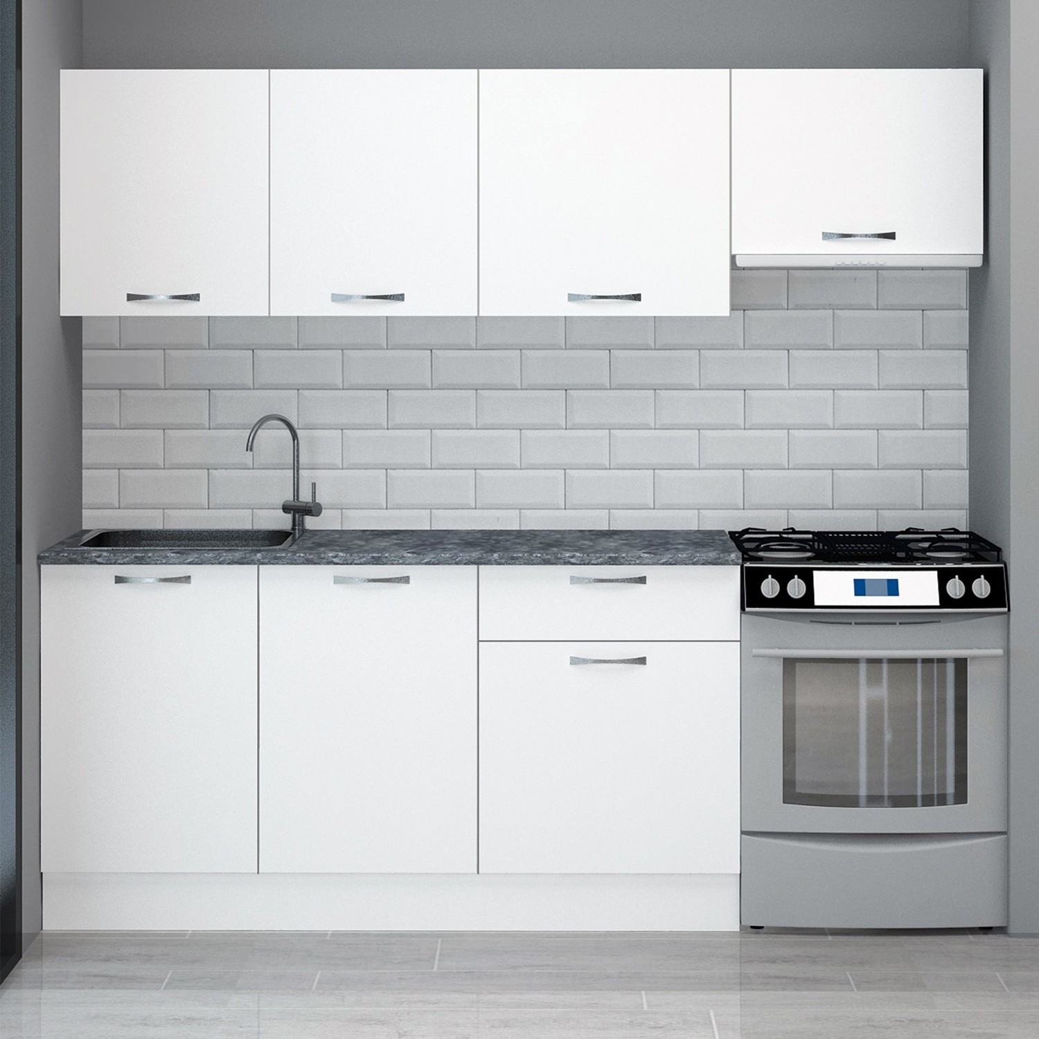 Fly Mobilya 220 Cm Göcek Mutfak Dolabı Beyaz Fiyatı