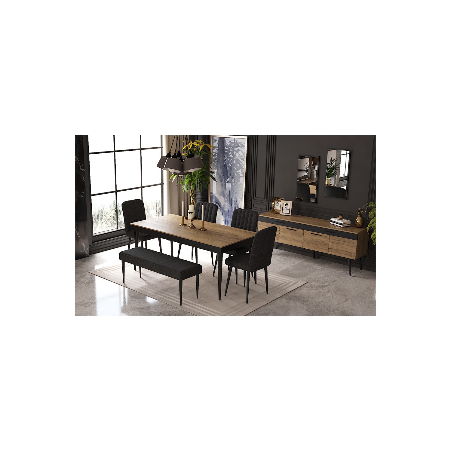 Evmoda Mobilya Venedik Modern Yemek Odası Takımı Fiyatı
