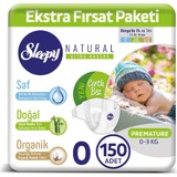 Sleepy Bebek Bezi Ektra Fırsat Paketi  0 Numara Prematüre 150 Adet   0 - 3 Kg