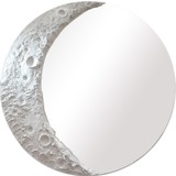 Moon Yuvarlak Gri Renkte Krater Konsol Ayna