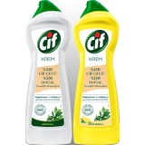 Cif Krem Amonyaklı Temizleyici 750 ml + Limon Kokulu Temizleyici 750 ml 2'li Paket