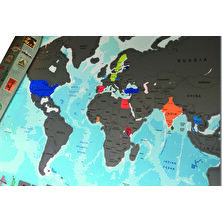 Mapofx Gez-Kazı Harita - Kazınabilir Dünya Haritası (Mavi)